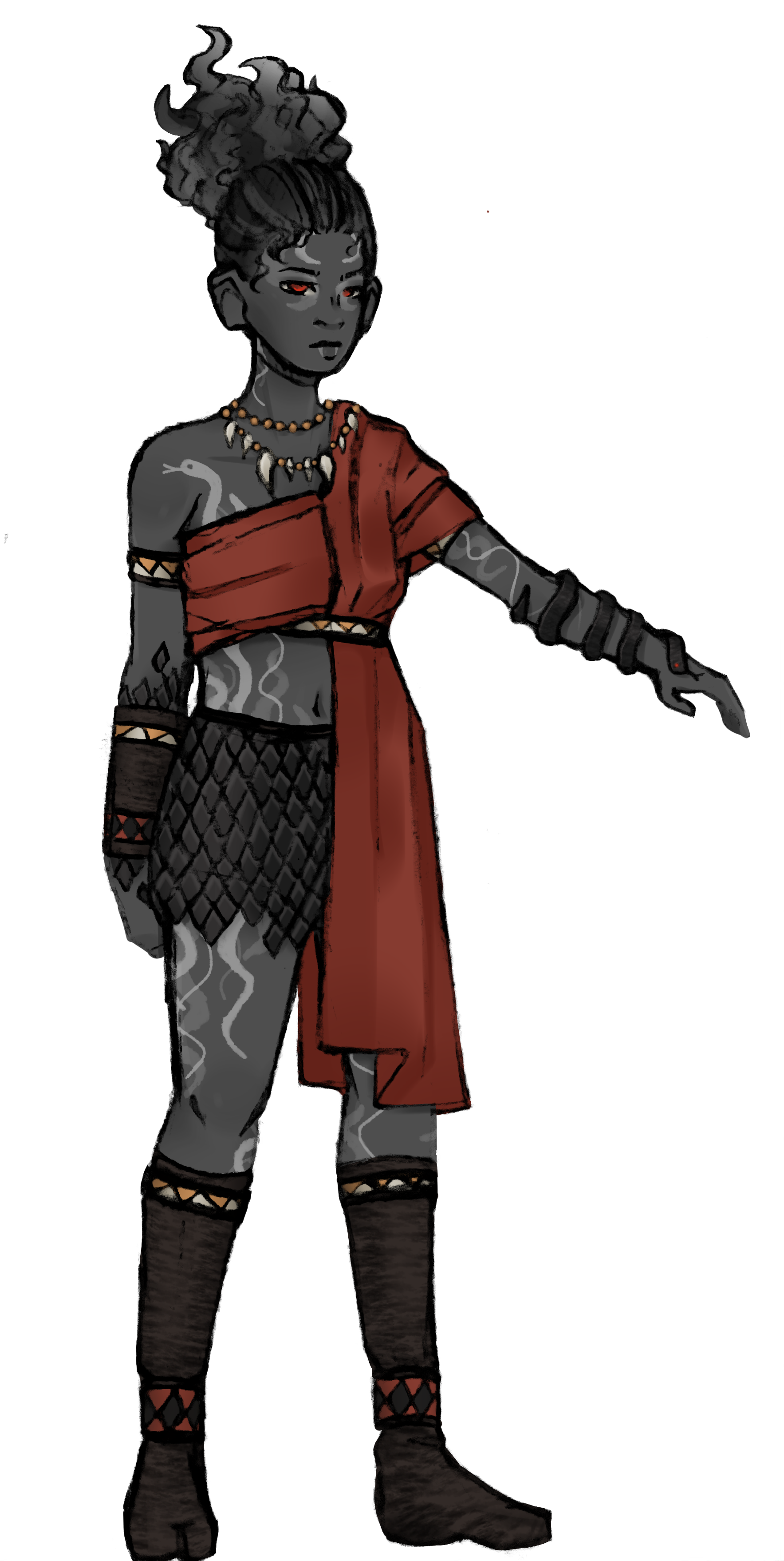 Drawing of Asha Mochi