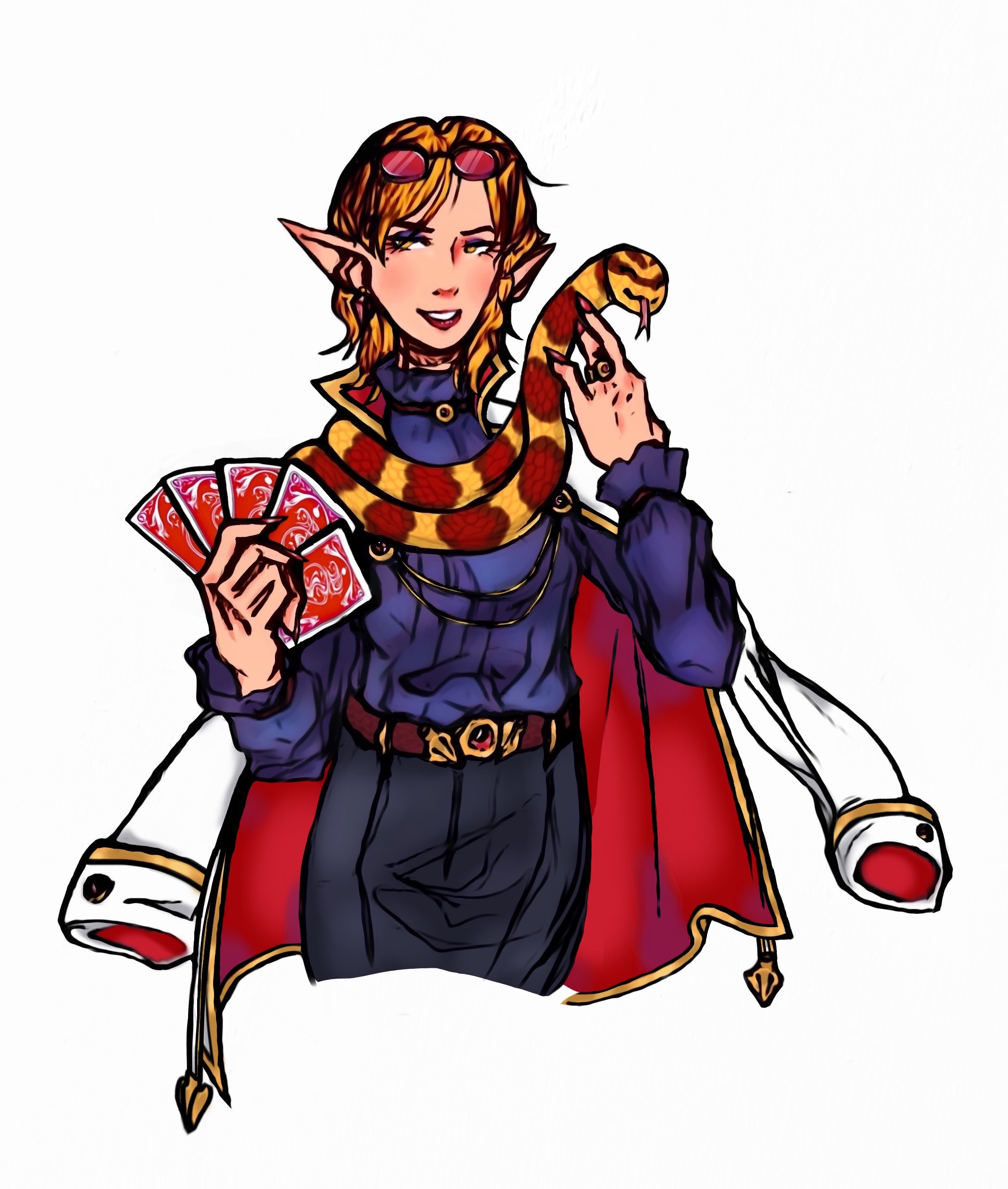 Drawing of Maze the Hexblade Paladin