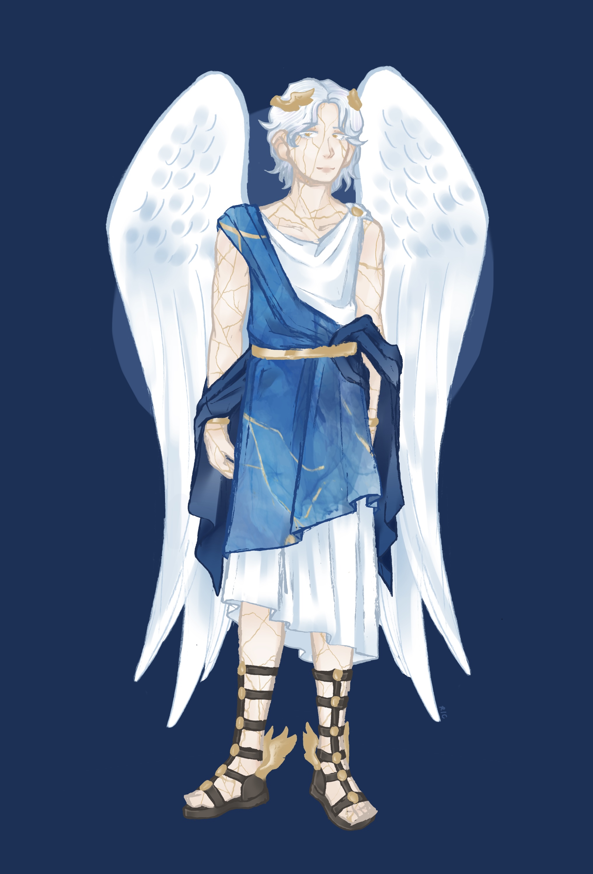 Drawing of Nechamiel the Angel