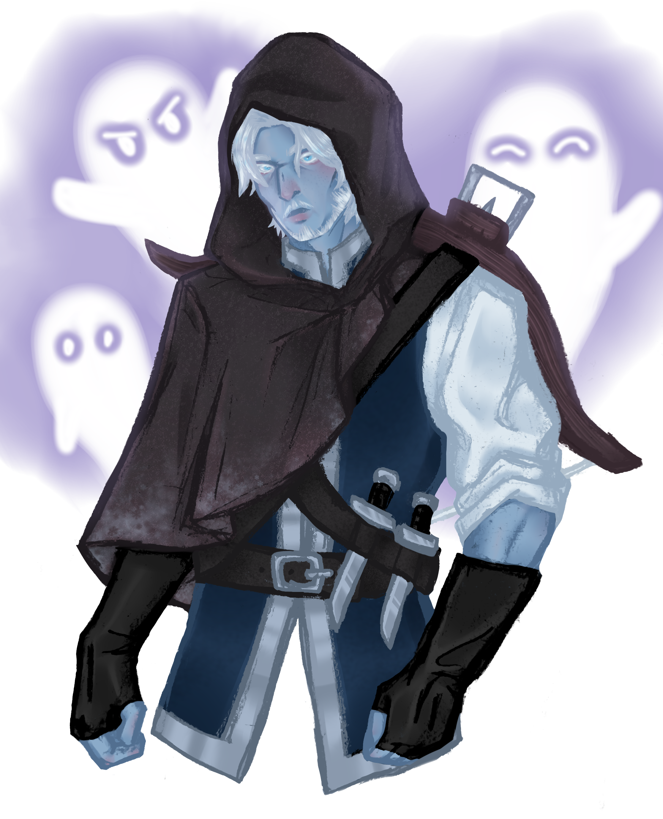 Drawing of Nilas the Winter Huntsman