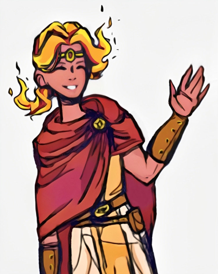 Drawing of Cauter the Light Cleric