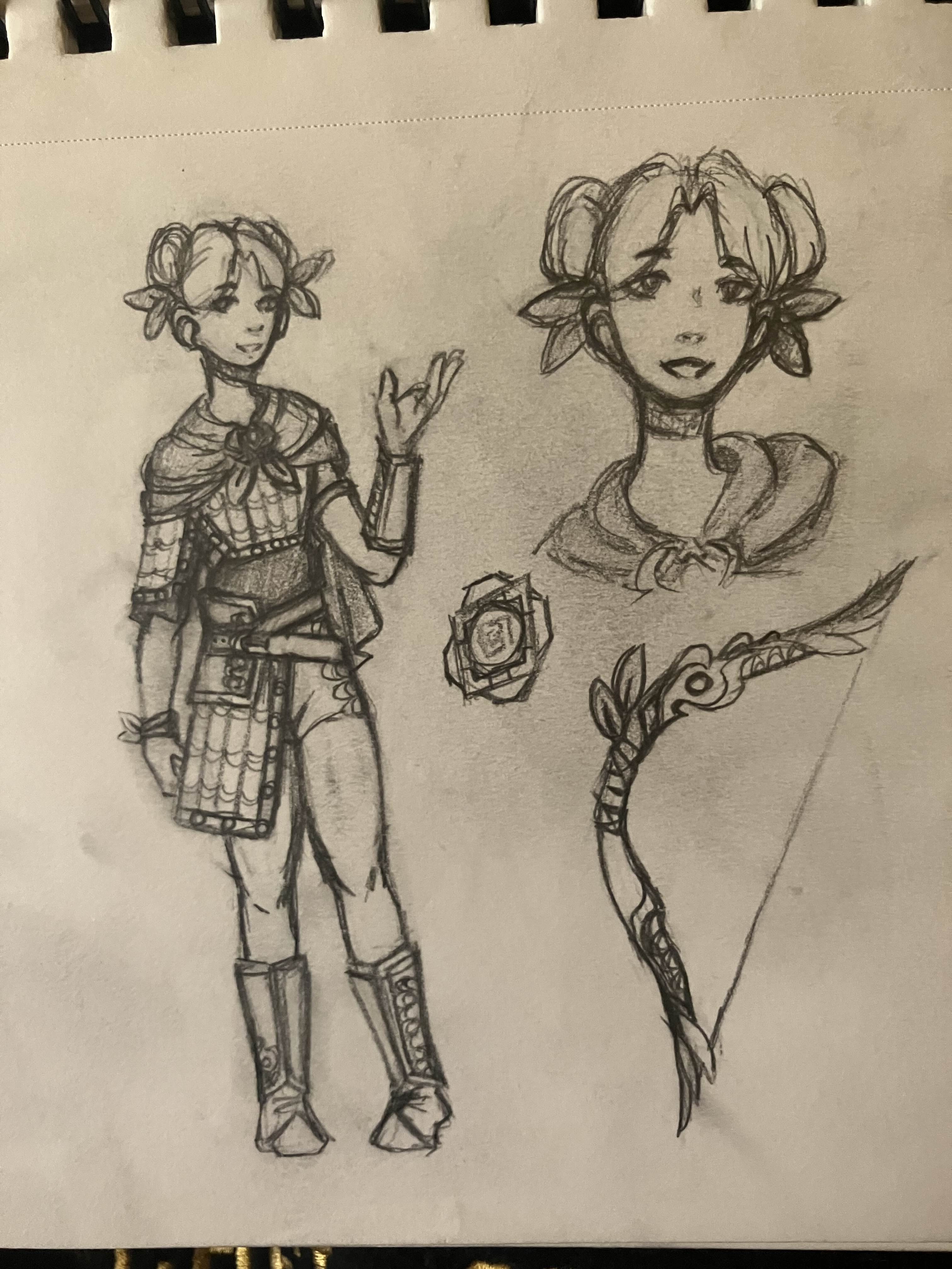 Sketch of Chen Shu the Golden Moon Archer