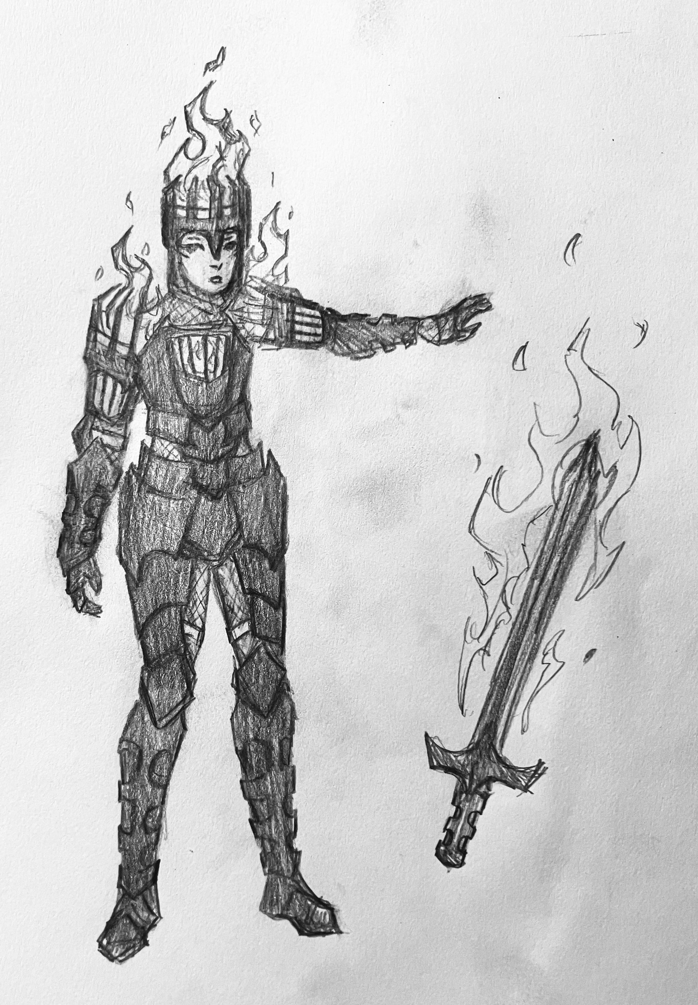 Sketch of Dame Flamma