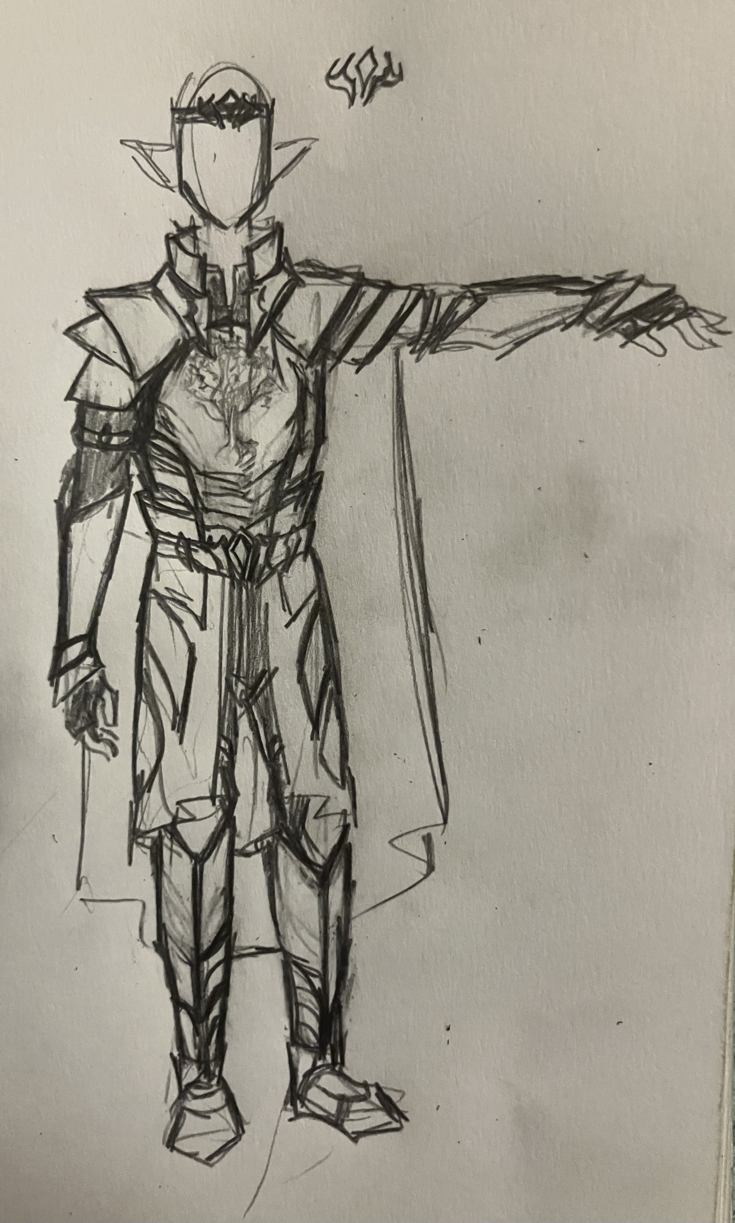 Sketch of Edgar's Armor
