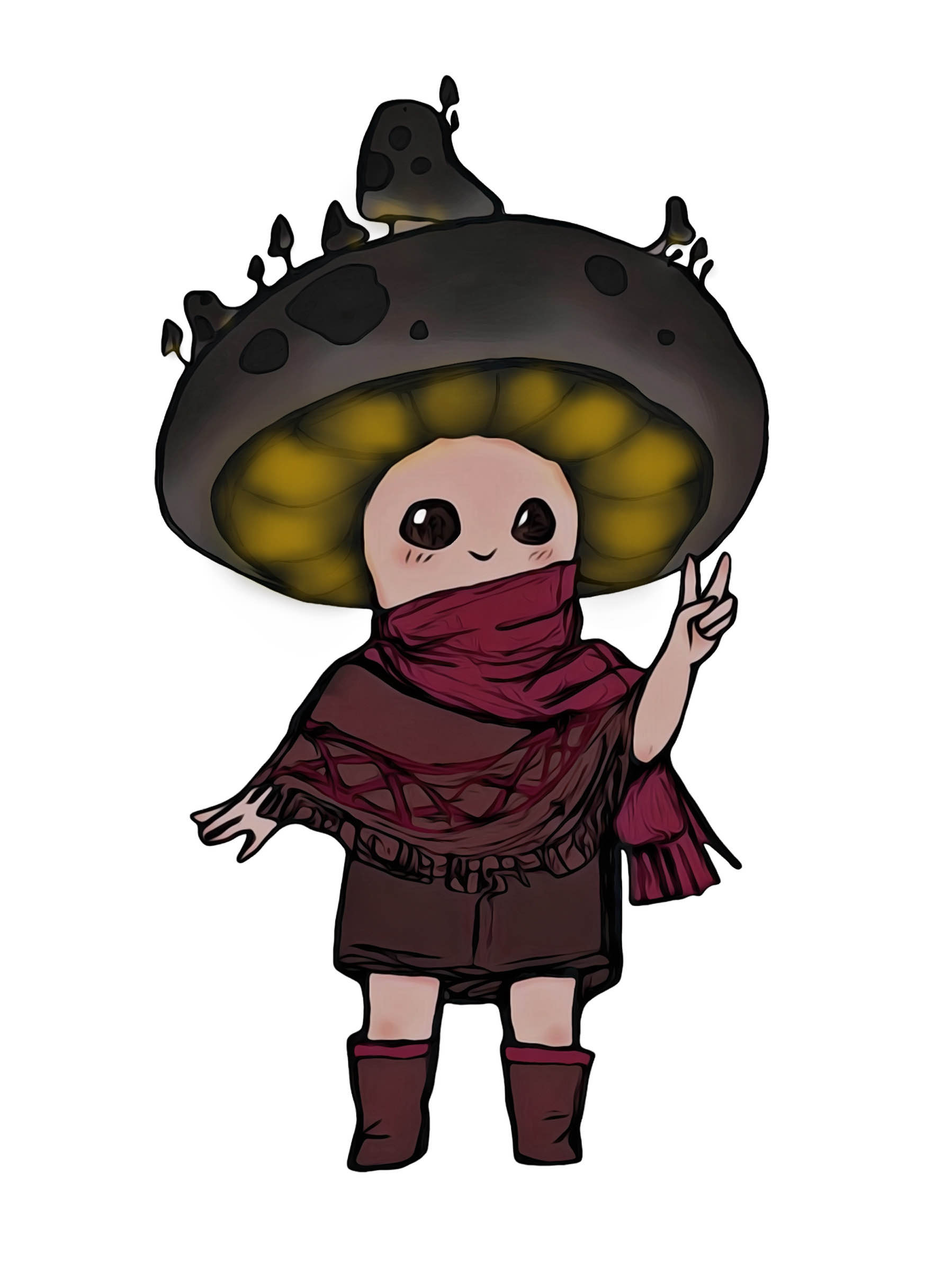 Drawing of Fell the Druid Myconid