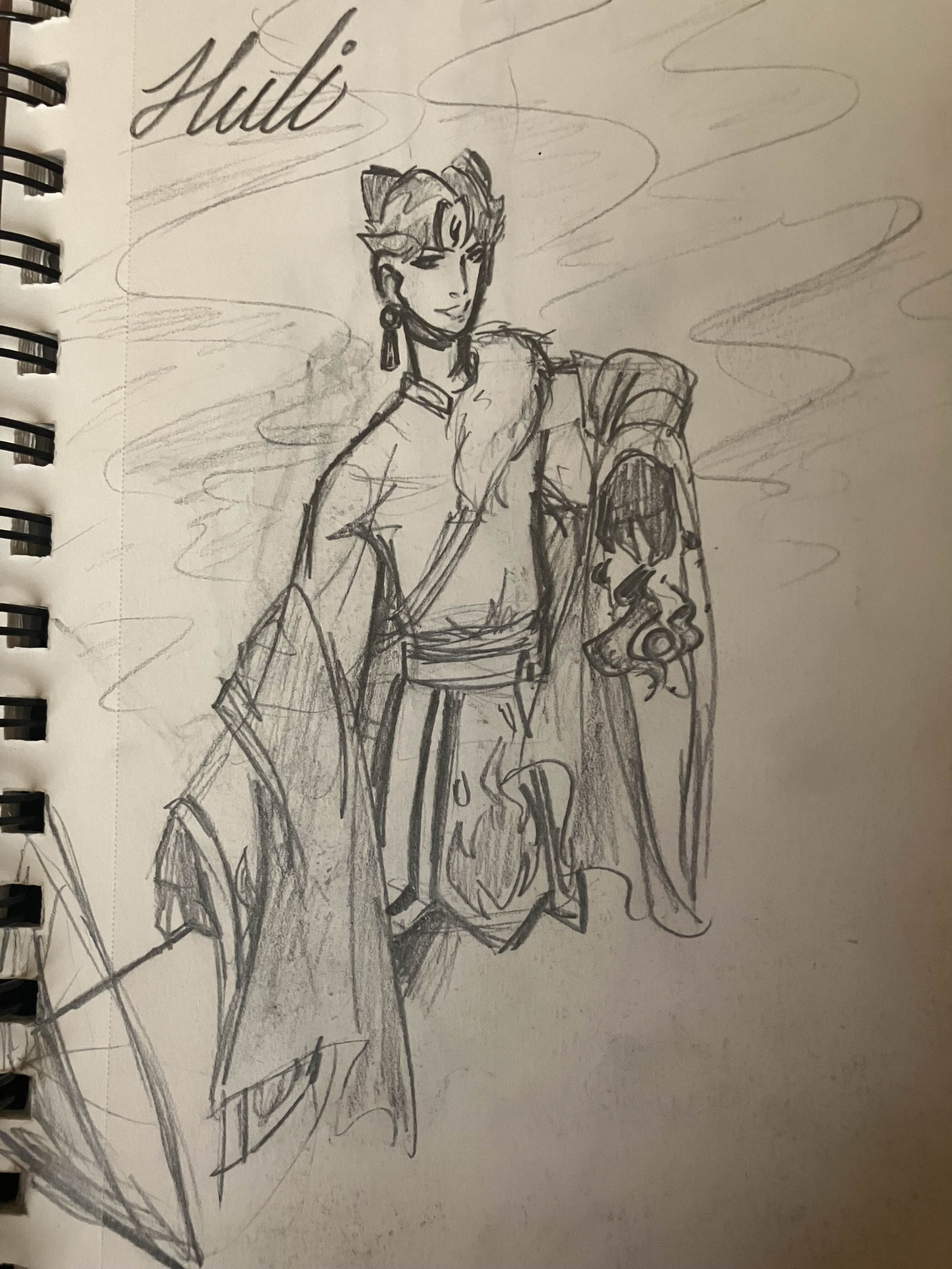 Sketch of Huli the Creatively Named Fox