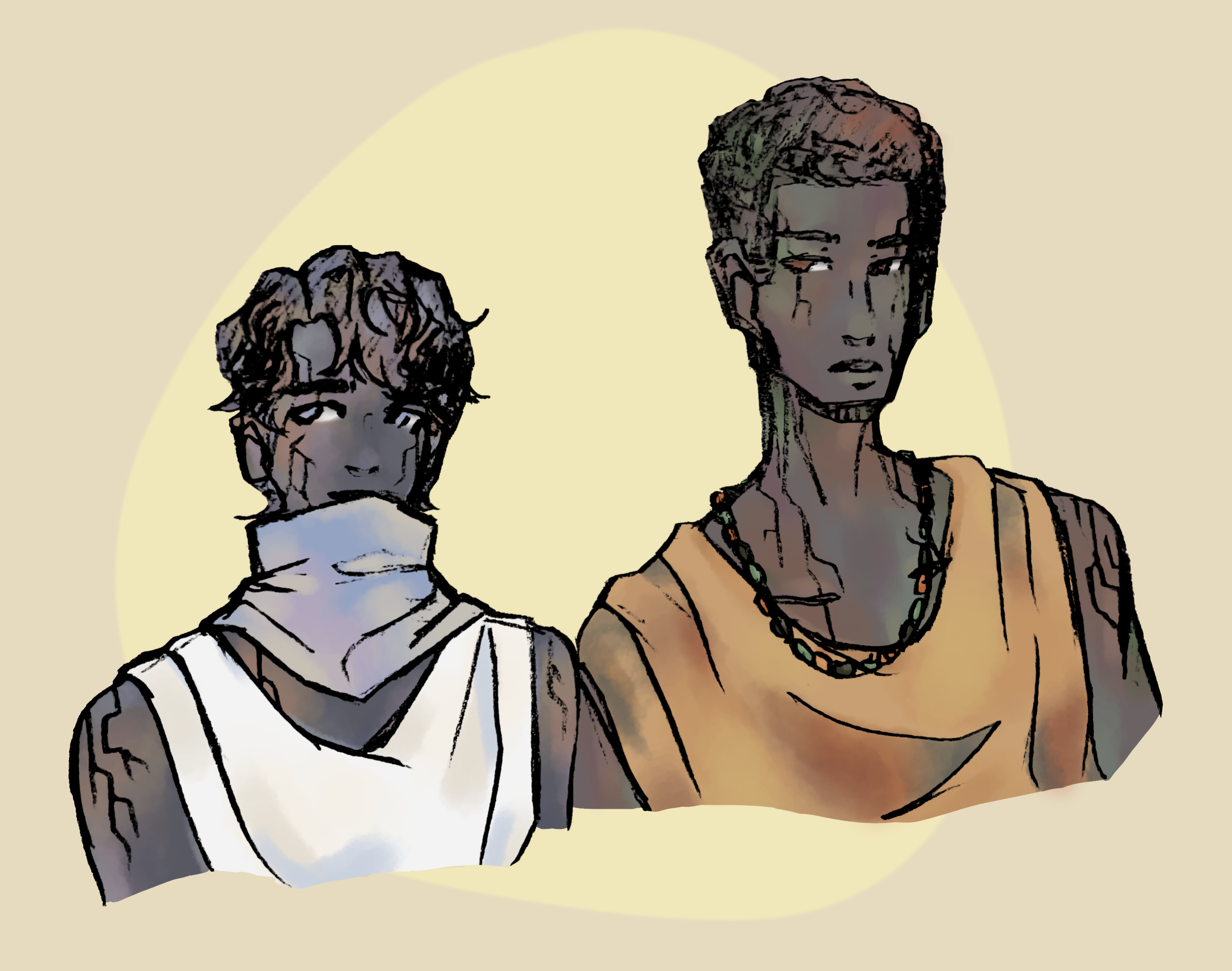 Drawing of Kabili and Jabali