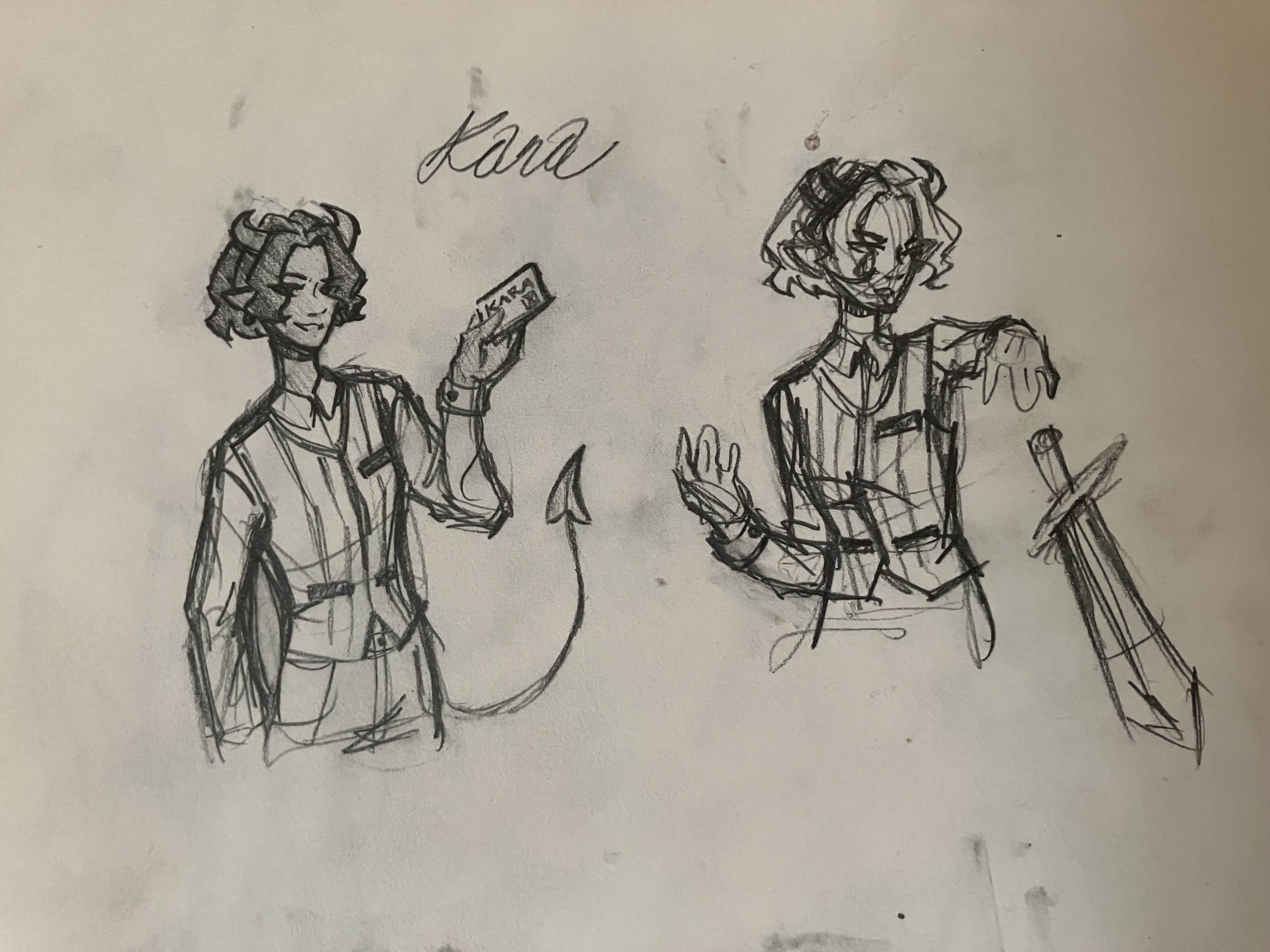 Sketch of Kara the Swashbuckler