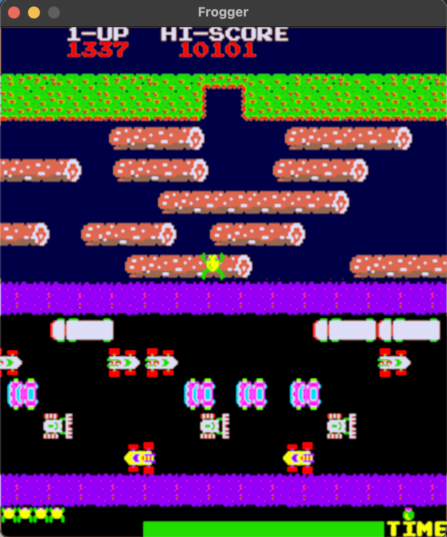 Frogger In-Game Screenshot