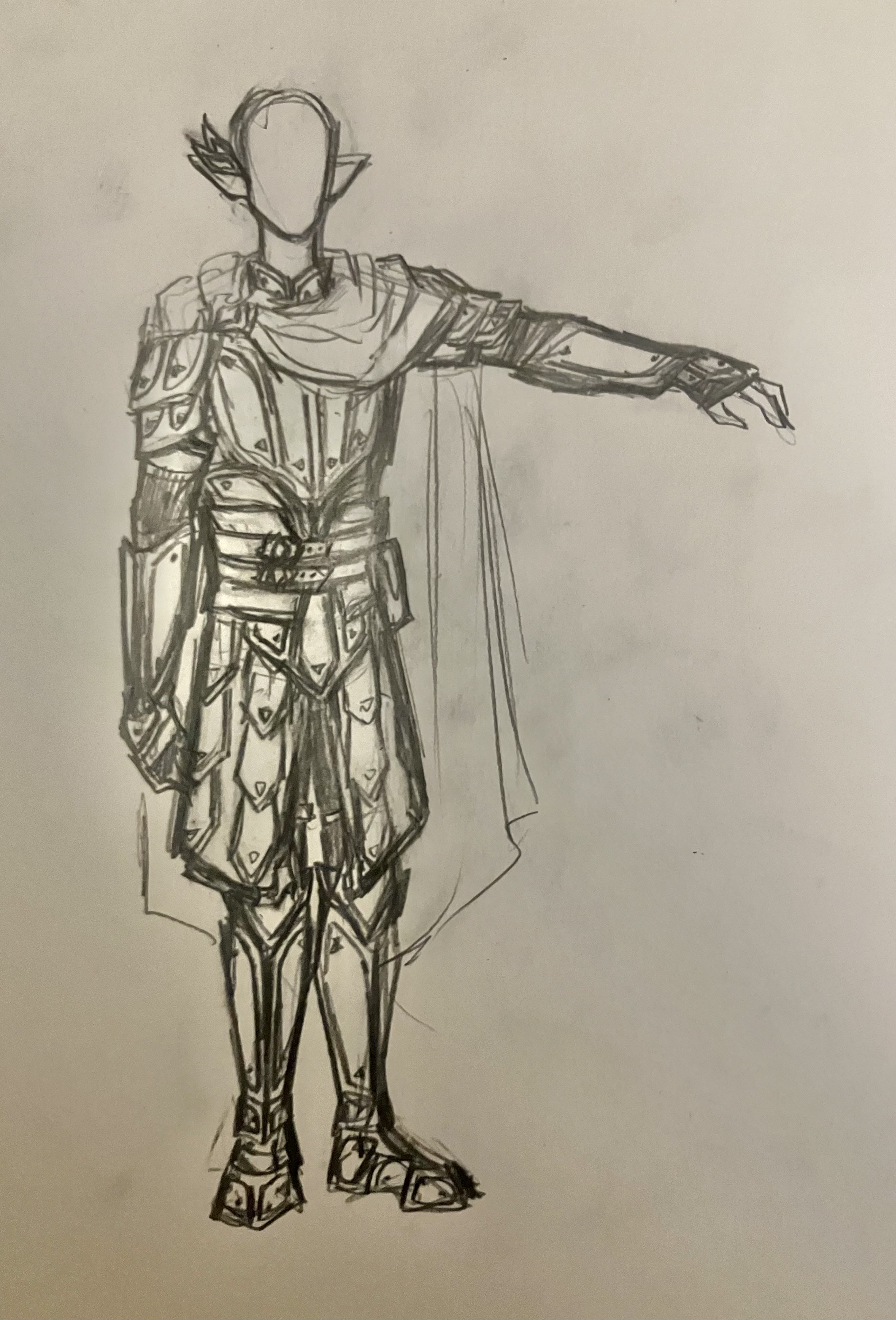 Sketch of Luka's Armor