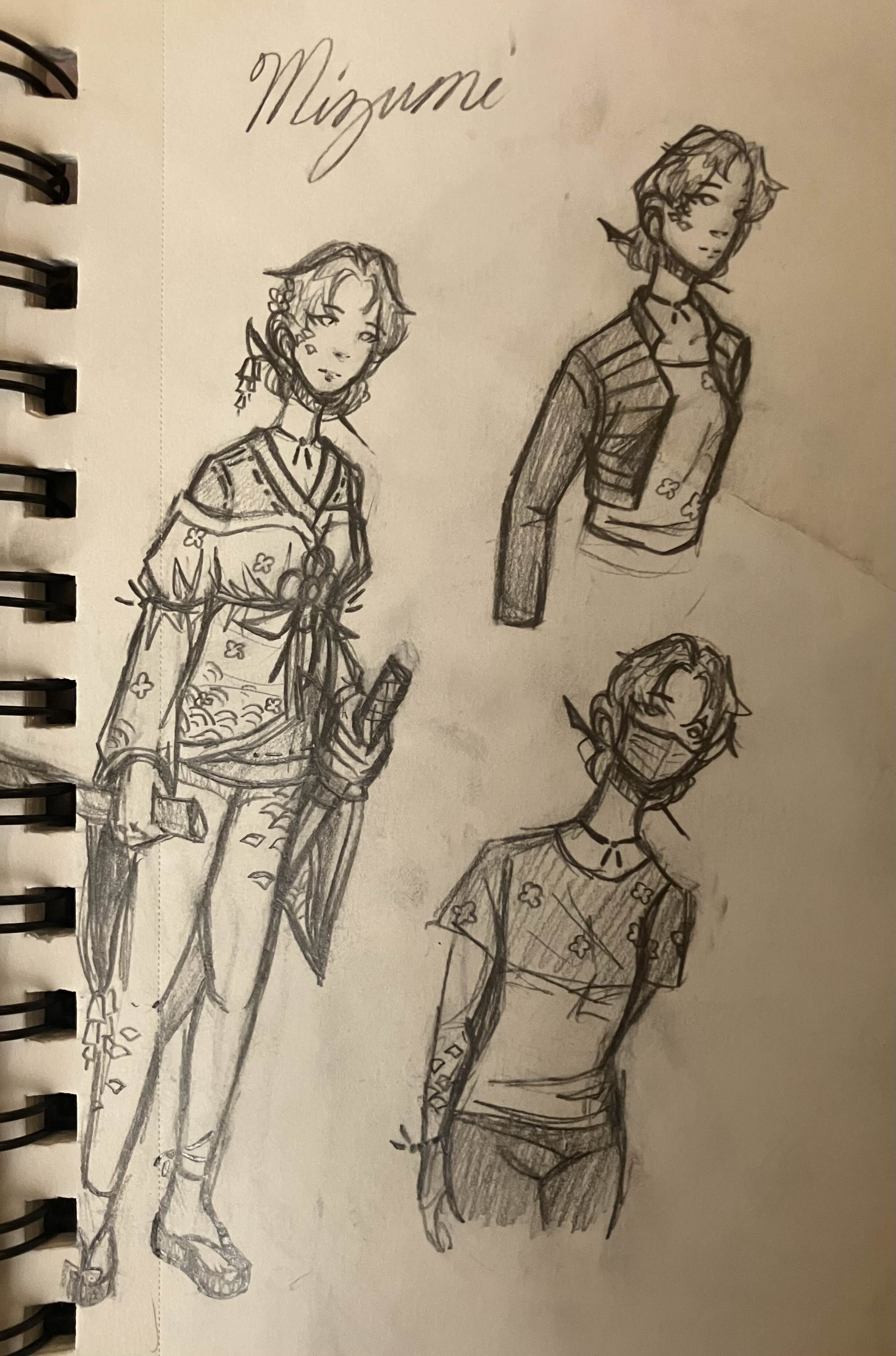 Sketch 2 of Mizumi the Oceanic Wanderer