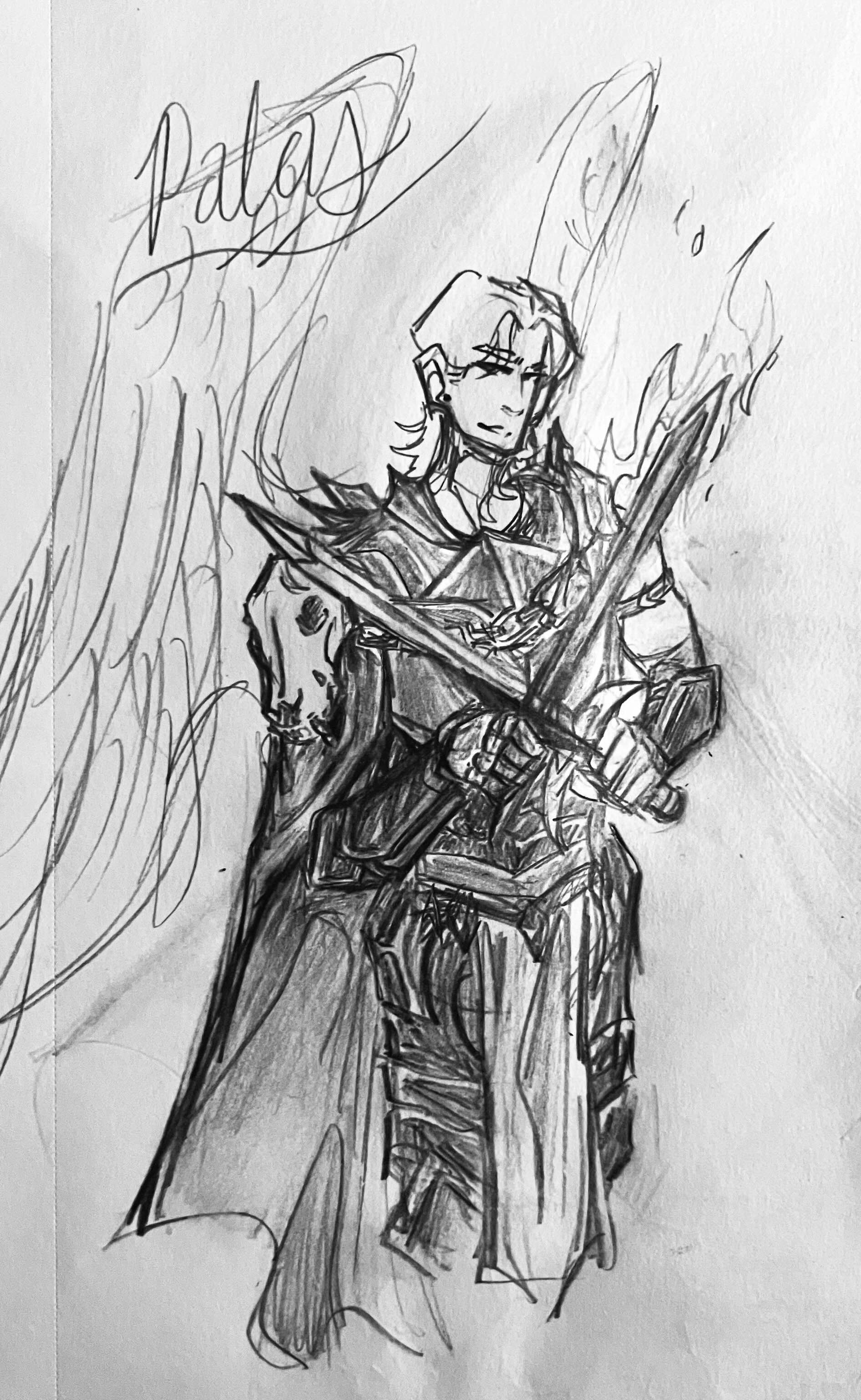Sketch of Palas the Paladin