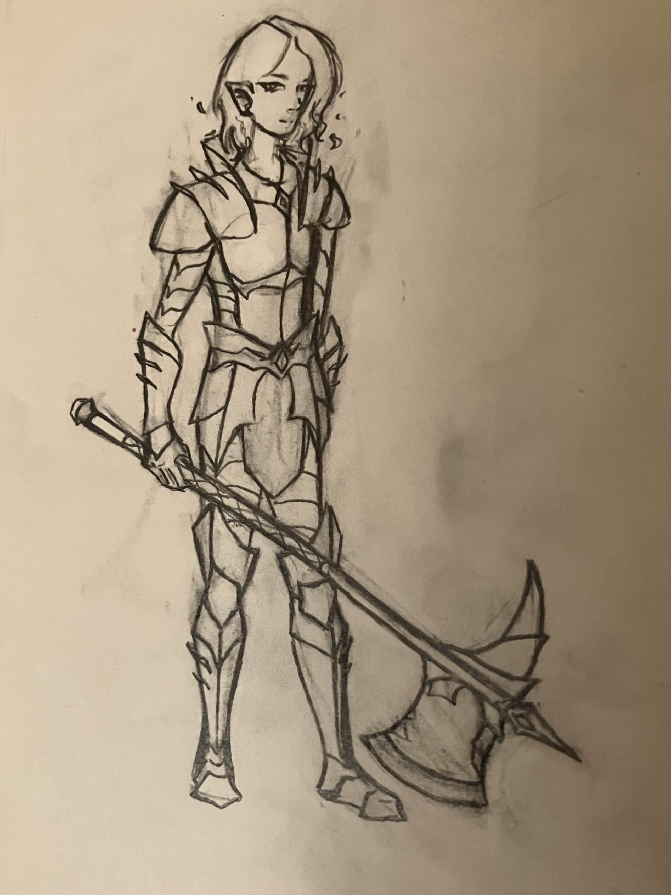 Sketch of Pyr Themed Armor