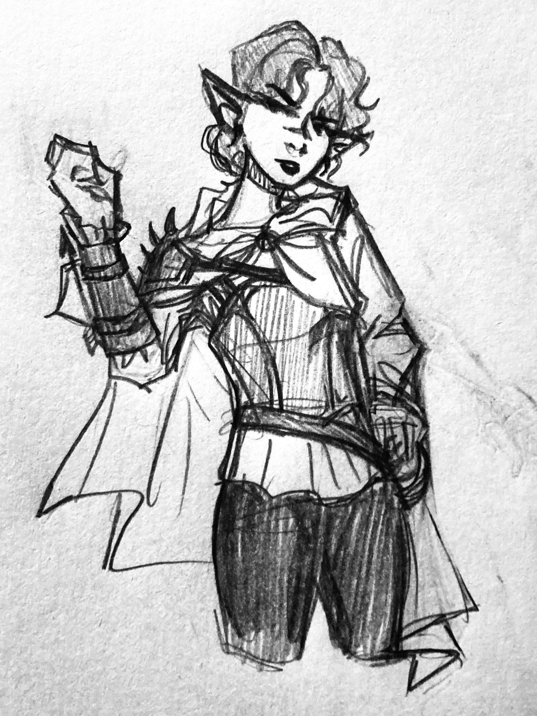 Sketch of Rosalyn the Ranger