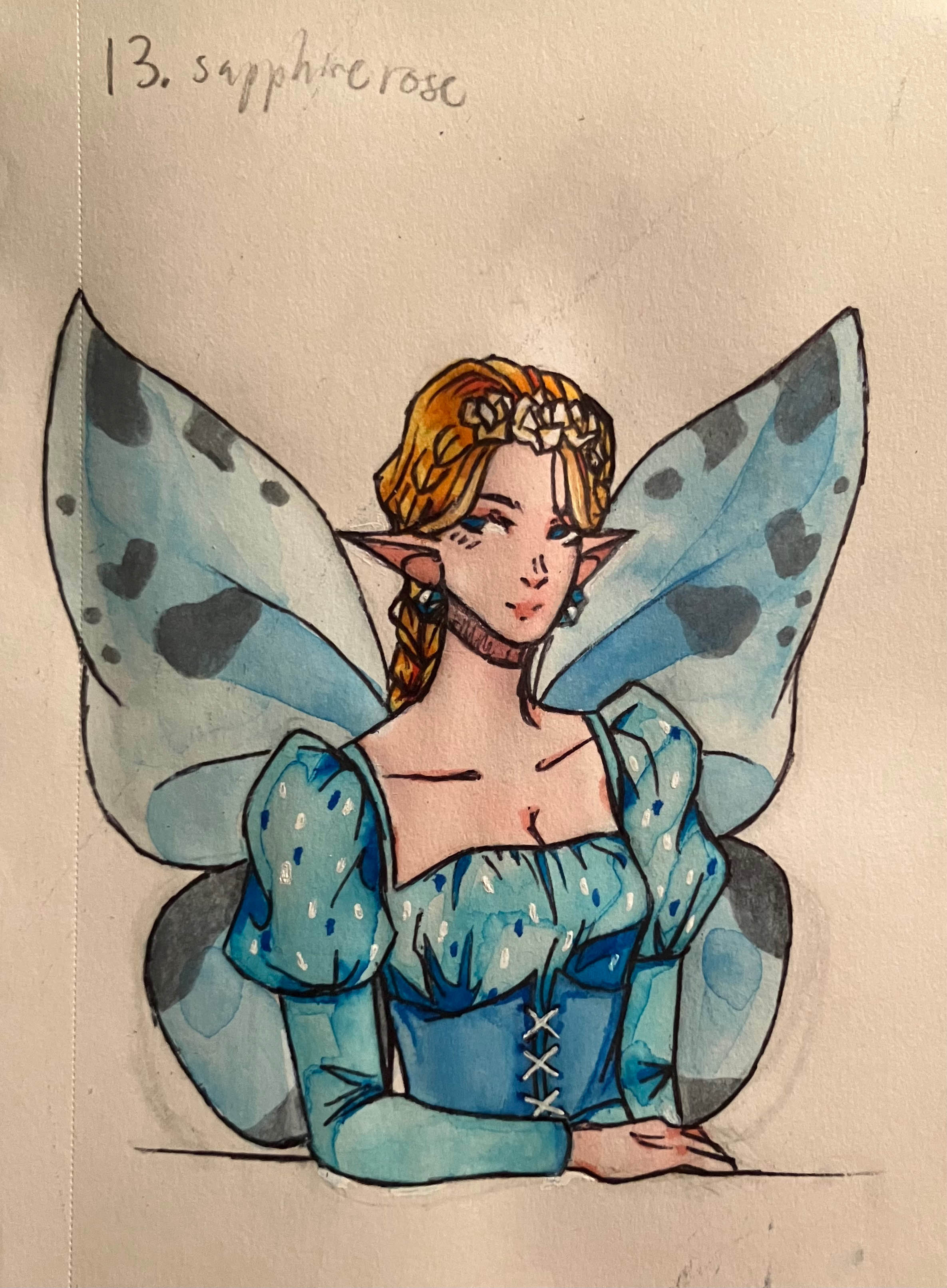 Water Color of SapphireRose