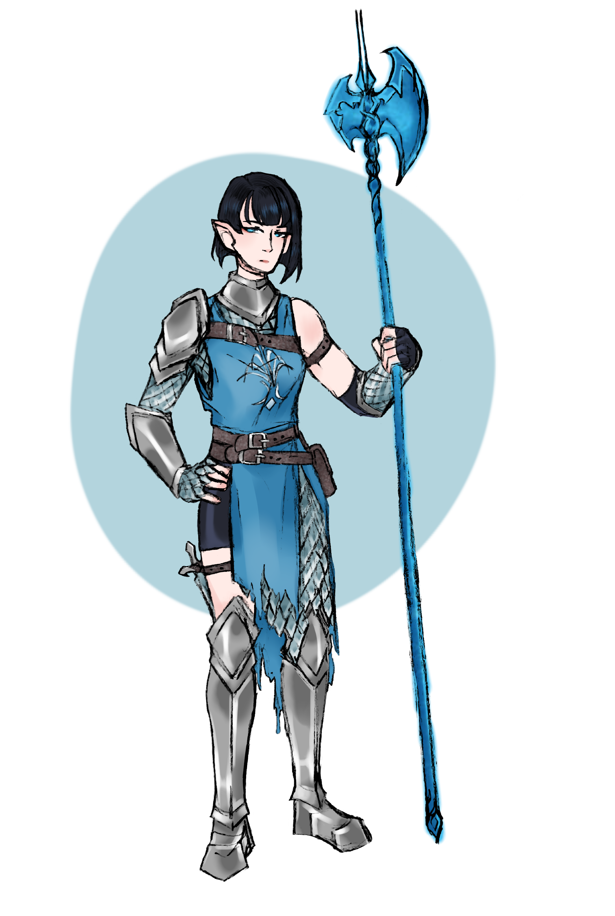 Drawing of Valoren Keldra the Magic Knight