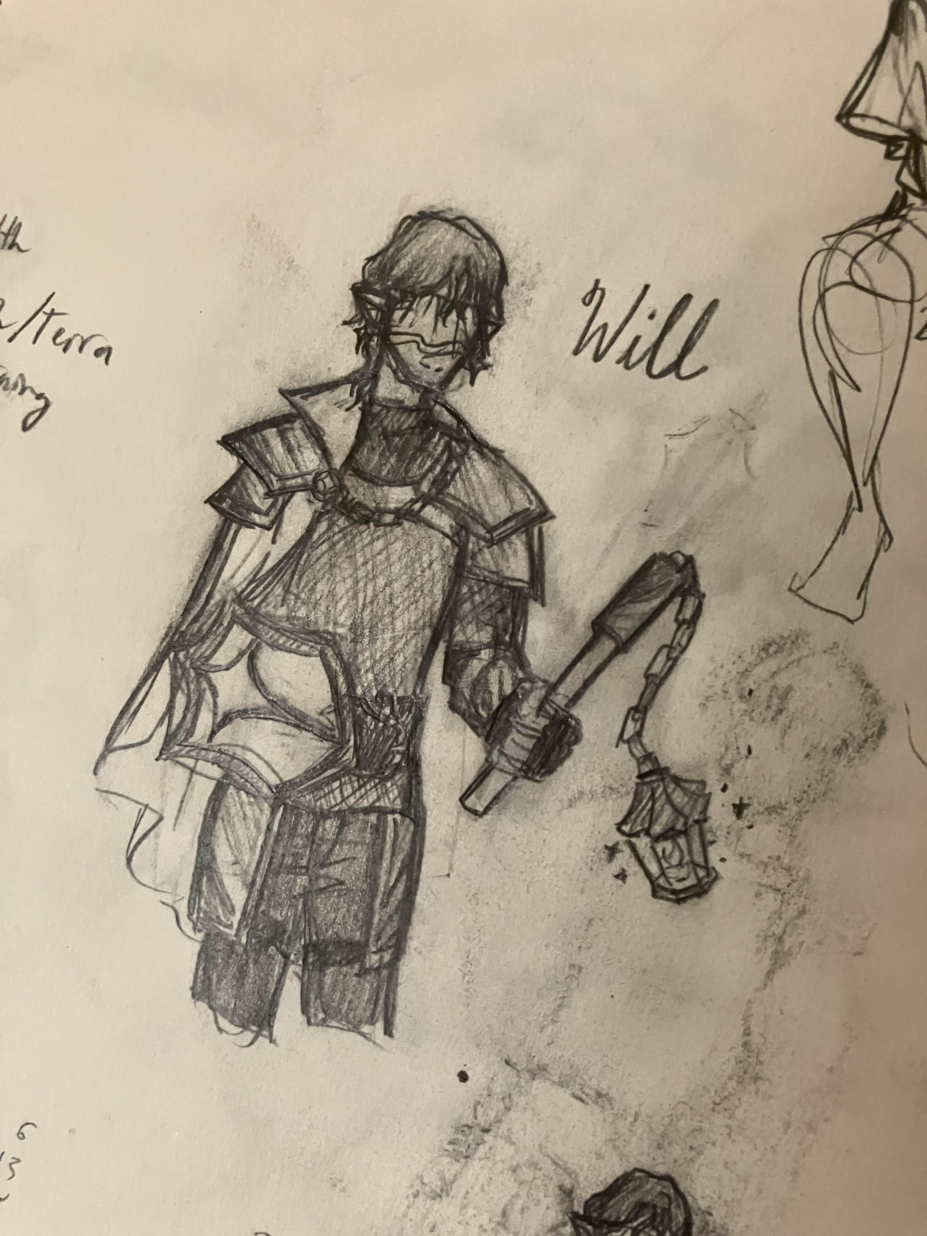 Sketch of Will the Cleric of Twilight